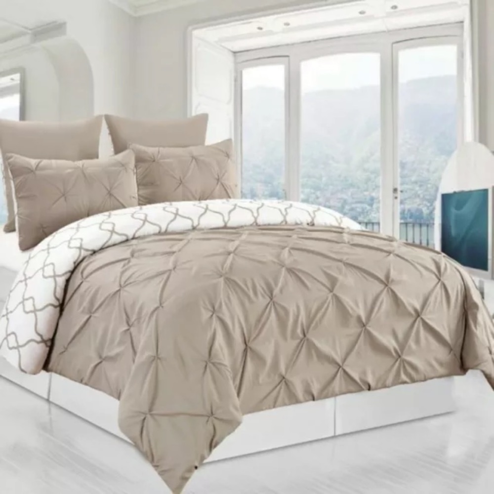 Duck River King Comforter Duvet Insert Cover Taupe